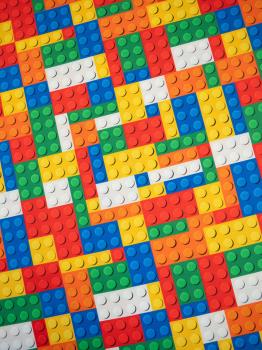 Canvas Klemmbausteine bunt von Swafing